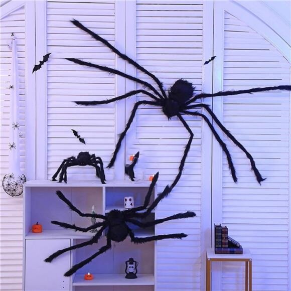 Halloween Spider Decor, Giant Spider Decorations Outdoor Halloween Decorations - Picture 6 of 8